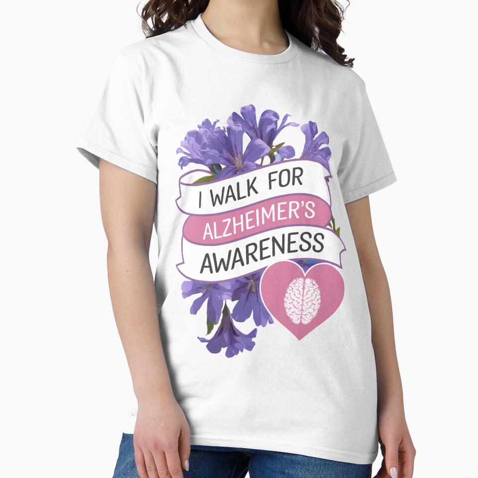 I Walk for Alzheimer's Awareness Support Tee by Tariq1986