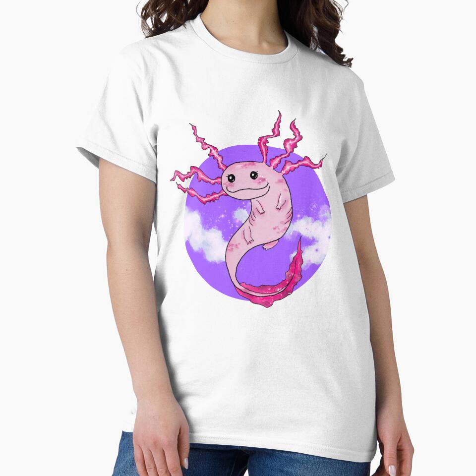 Pink axolotl by Kaputtkowski Art Shop
