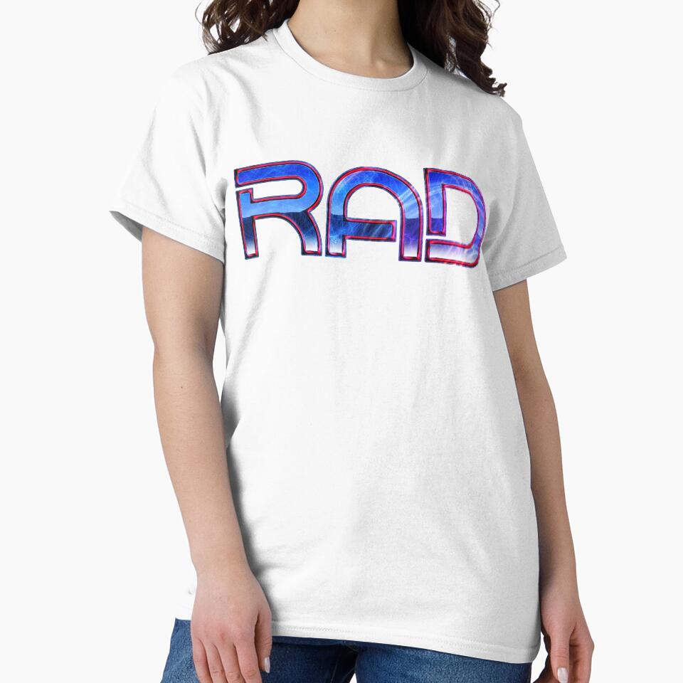 Retro 1980s Style Rad Metal Reflective Text Design by Bill Shearer