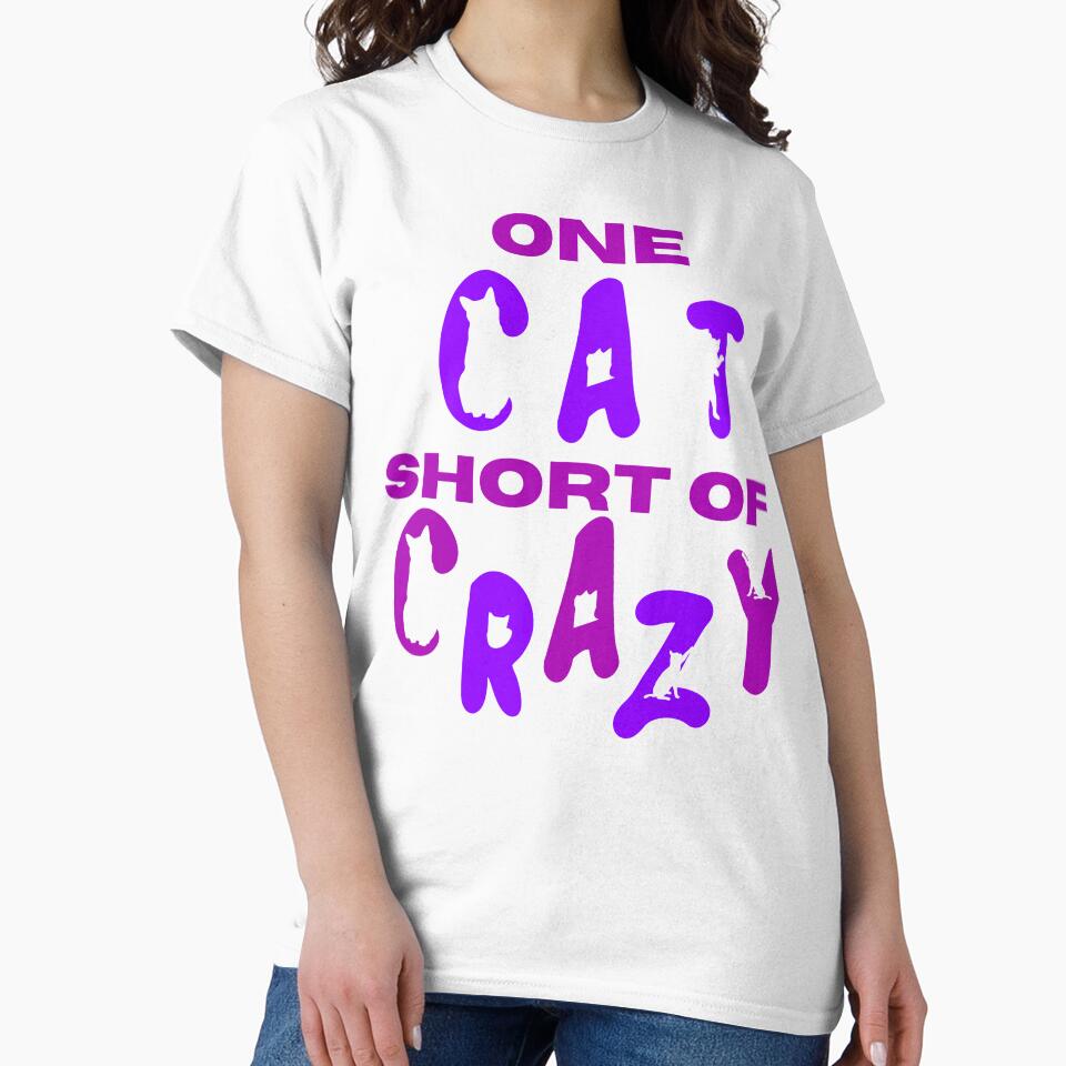 One Cat Short Of Crazy, Purple and Pink by Constant Readers