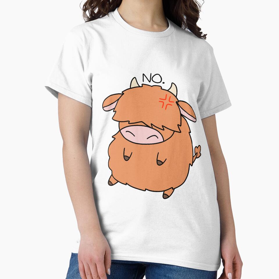 "No" Highland Cow by SaradaBoru