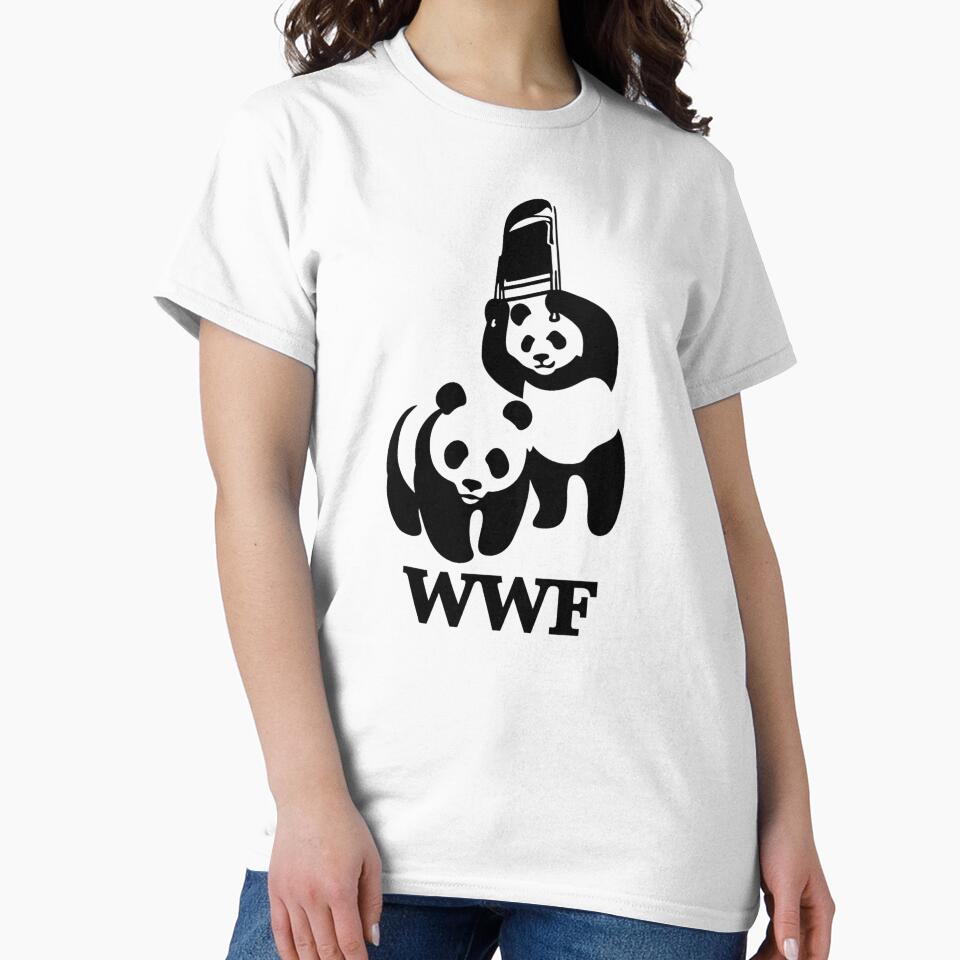wwf panda logo inspired minimalist – cute wildlife conservation style artwork by Rumki Das