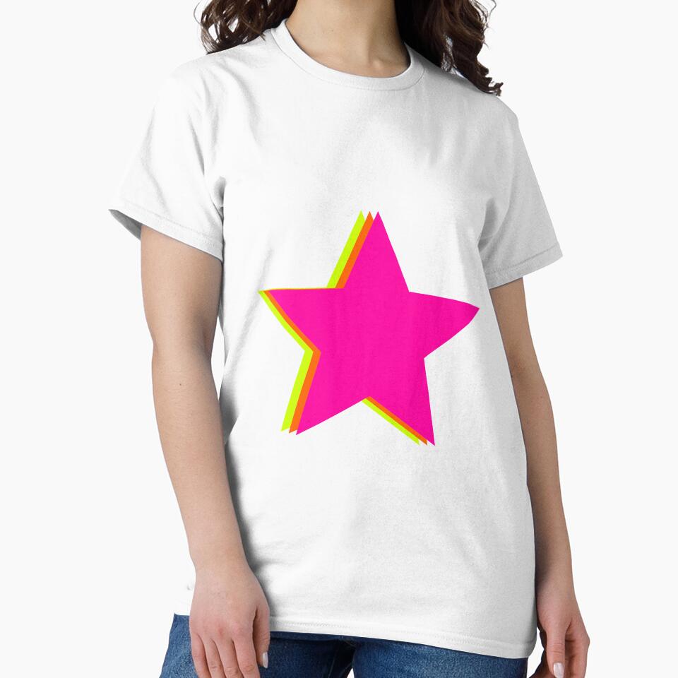 Preppy neon pink, green and orange star by SUUSCK ★