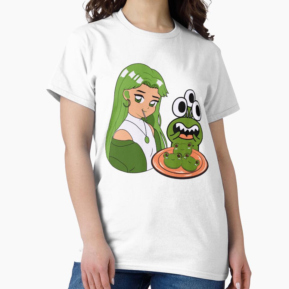 Alien Girl and Kawaii Frog Sweets by Kanniax