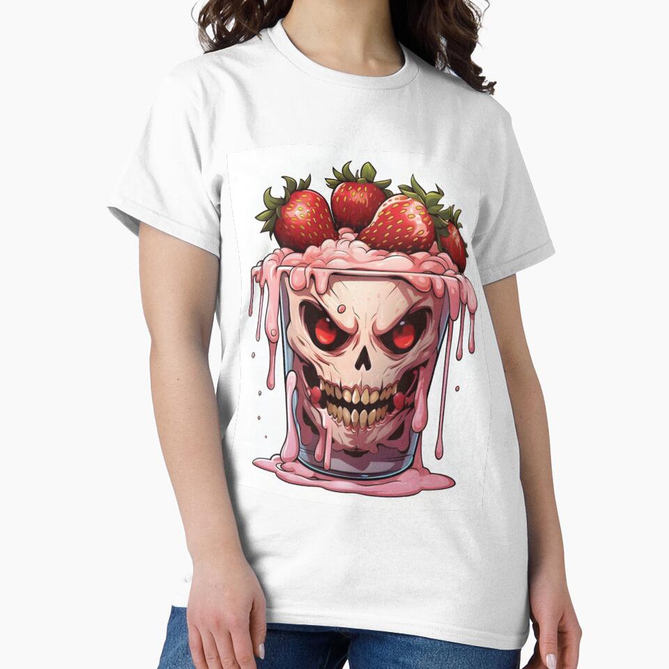Strawberry Skull: Juicy Horror Illustration by DistMart
