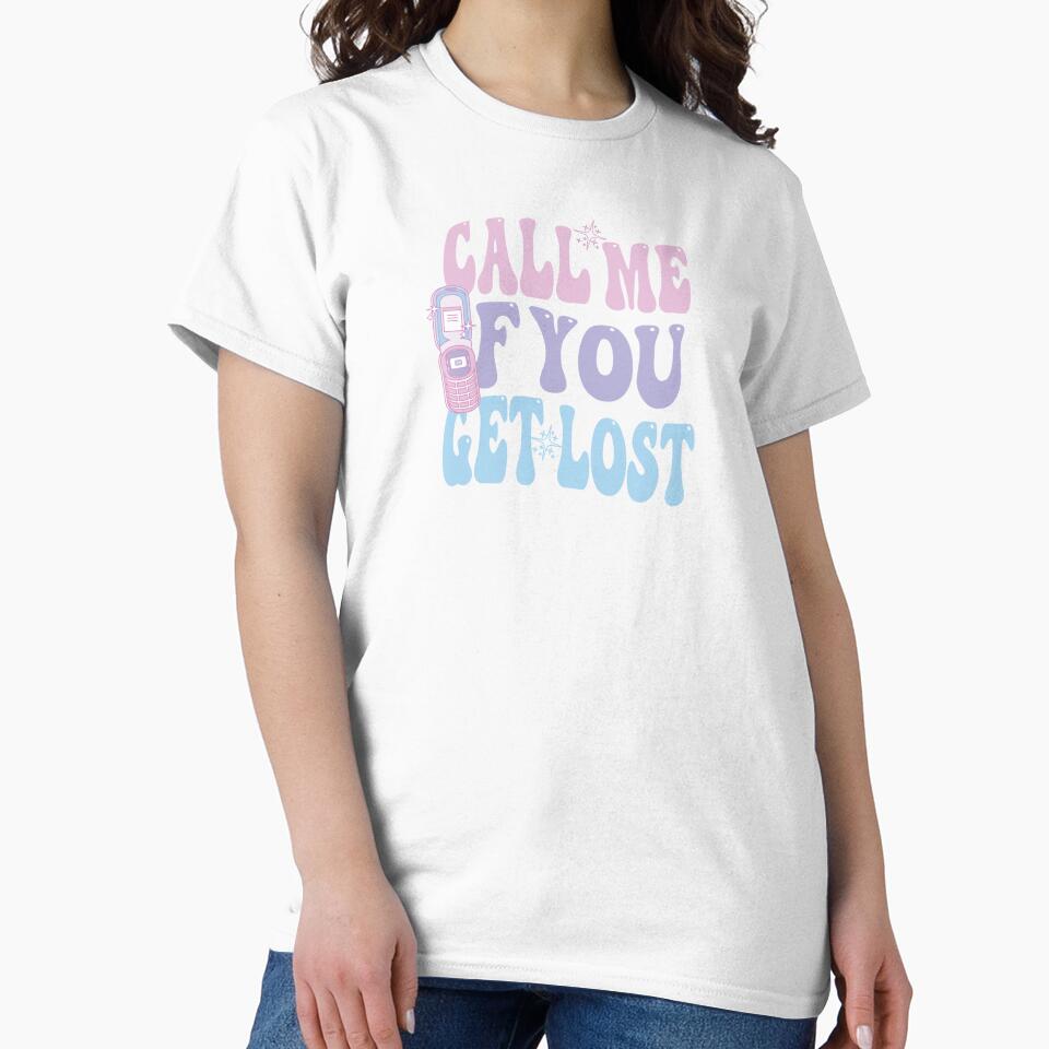 Call Me If You Get Lost Shirt, Y2k Aesthetic Shirt, by chipmuckdesignn