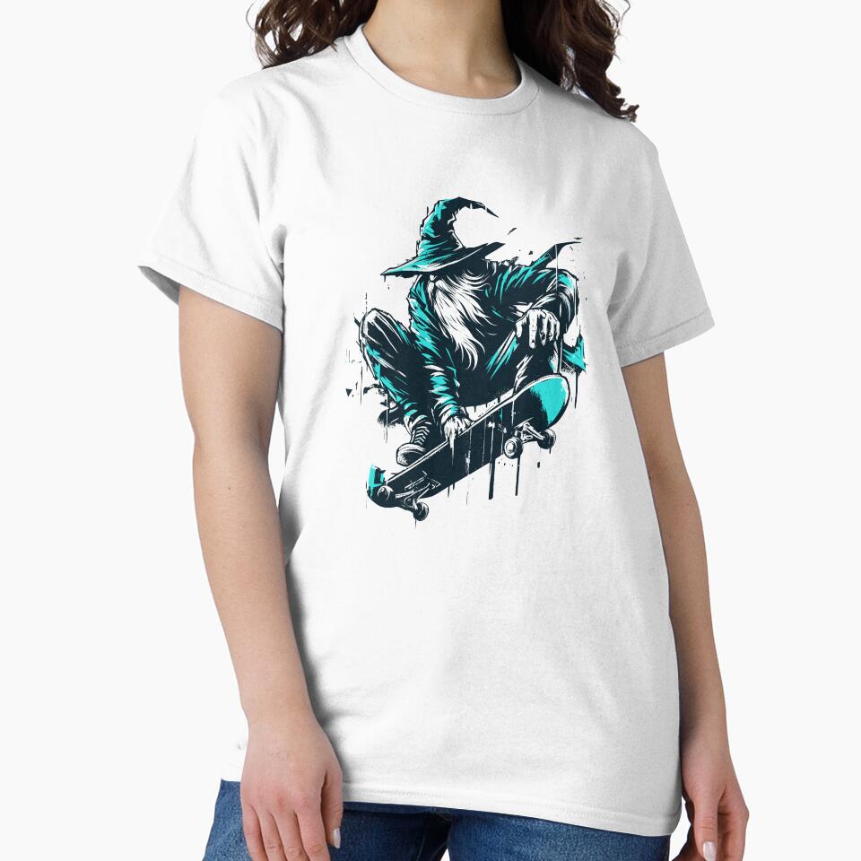 Cool blue skate wizard by TomFrontierArt