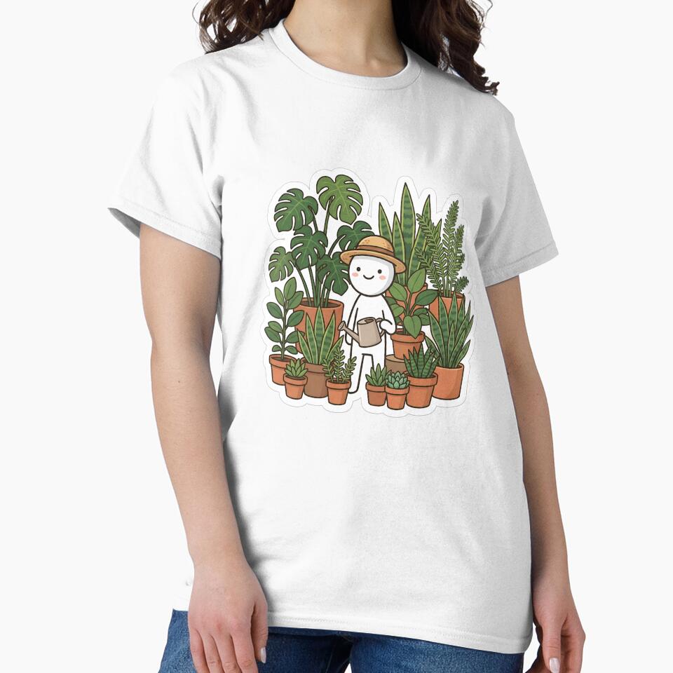 Funny Plant Lover Stickman Indoor Jungle Gardener Aesthetic by StickyGuys