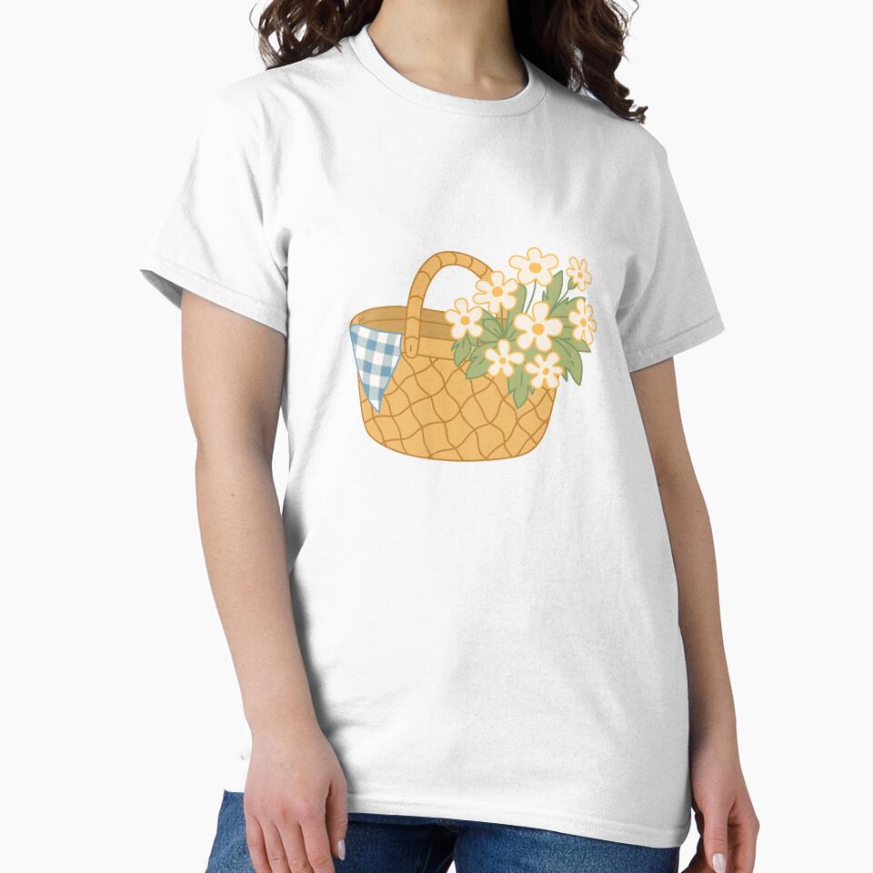 Cute Picnic Basket with White Flowers by Anne97s