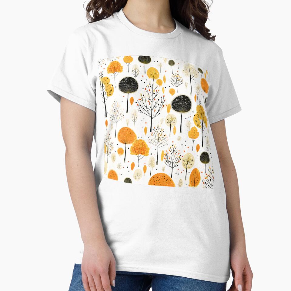 Boho-Style Golden-Orange And Mustard Leaves Abstract by DEC02