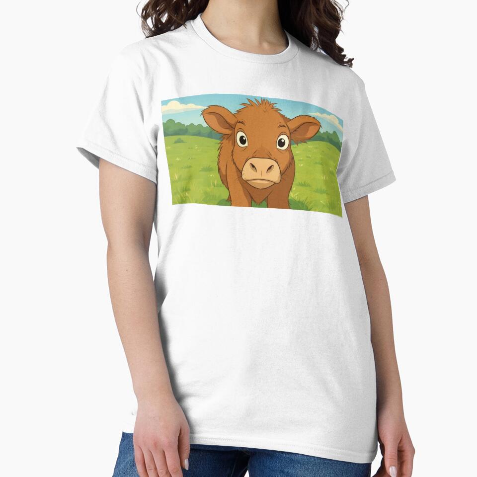 Adorable Highland Cow Cute Cartoon Character by scarletpops