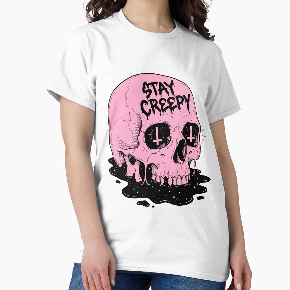 Pastel Pink Melting Skull Aesthetic - Pastel Goth by bapupa