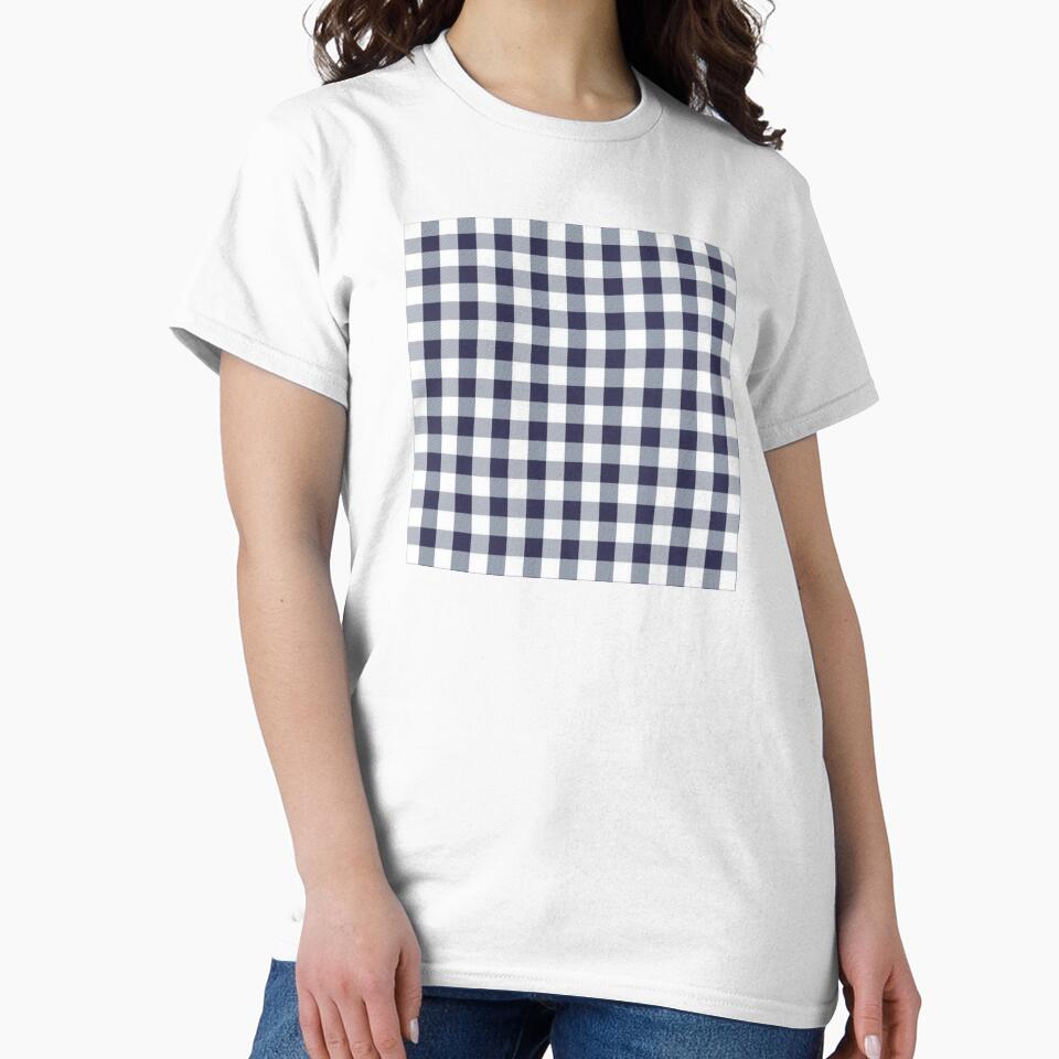 Astral Aura Navy Blue Gingham Print Pattern by Flip & Flop