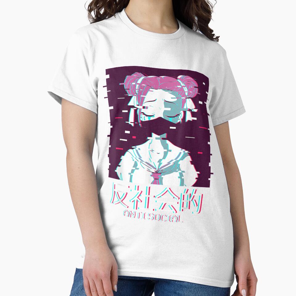 Anti-Social Anime Girl Geisha - Japanese Vaporwave Aesthetic by RyanWillsonn