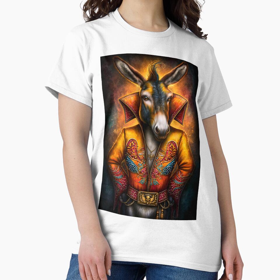Stylish Donkey In Vibrant Artistic Attire by Artessie