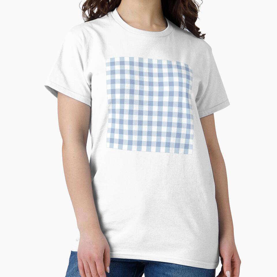 Powder Blue Gingham Print Pattern by Flip & Flop