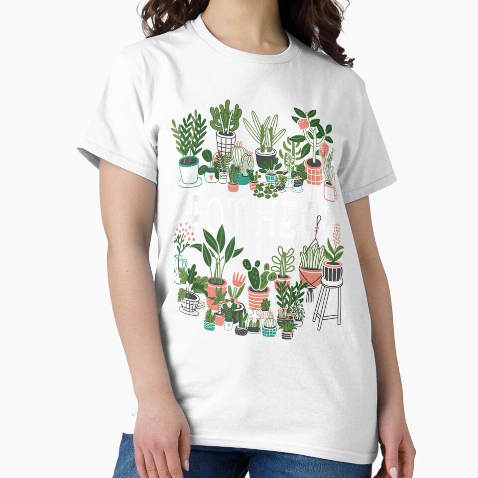 Plant Lover and Gardener: Pot Head Succulent Short Sleeve T-Shirt by animal-x1