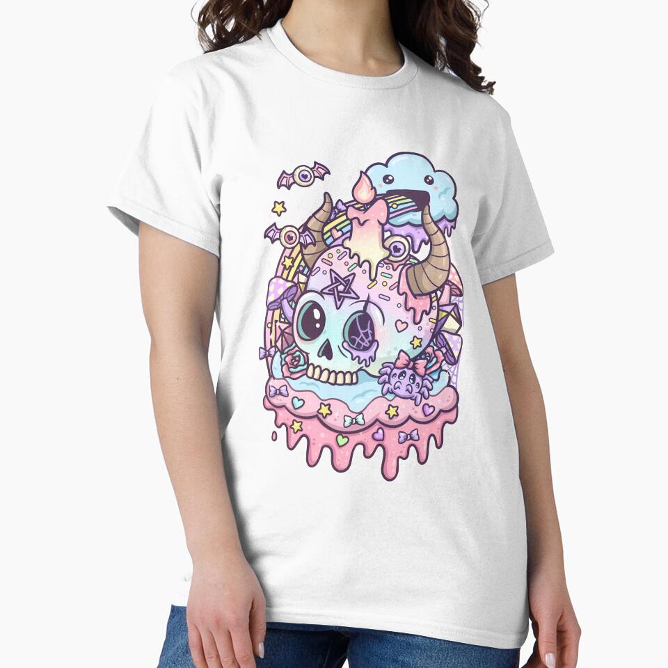 Pastel Goth Skull Kawaii by Mealla