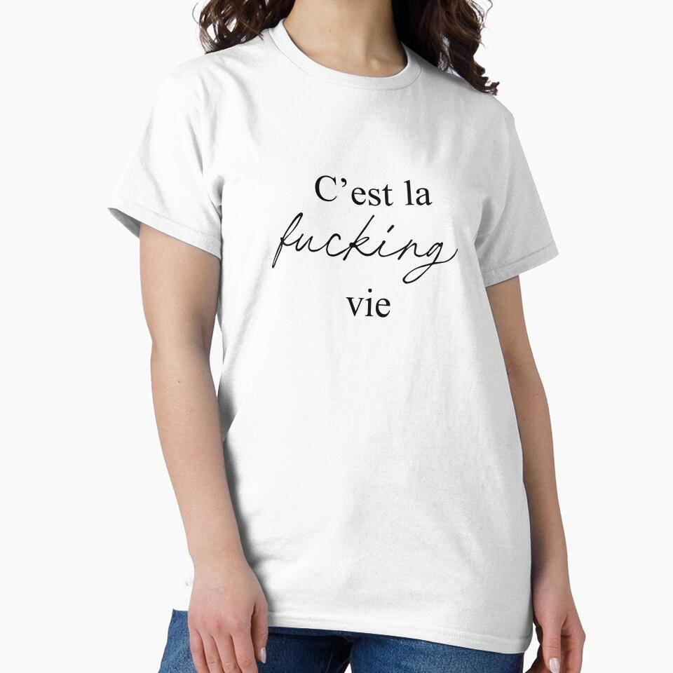 C’est la Fucking Vie – French Quote Typography Design | Minimalist Black and White Aesthetic by klebtgut