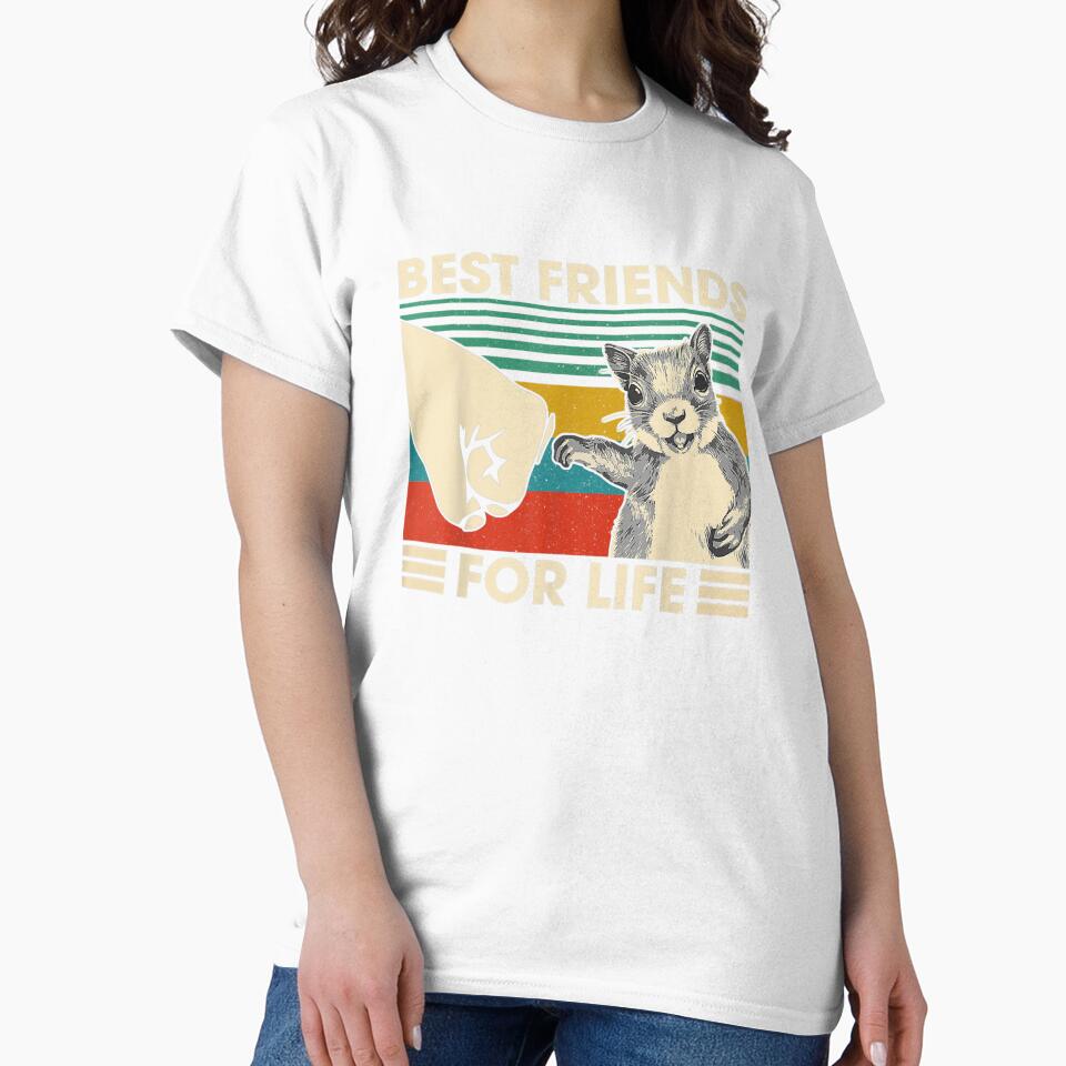 Retro Vintage Squirrel Best Friend For Life Fist Bump by loutfileo