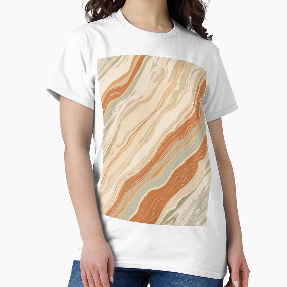Warm Retro Flow – Abstract 70s Swirl by Dhenin Studio