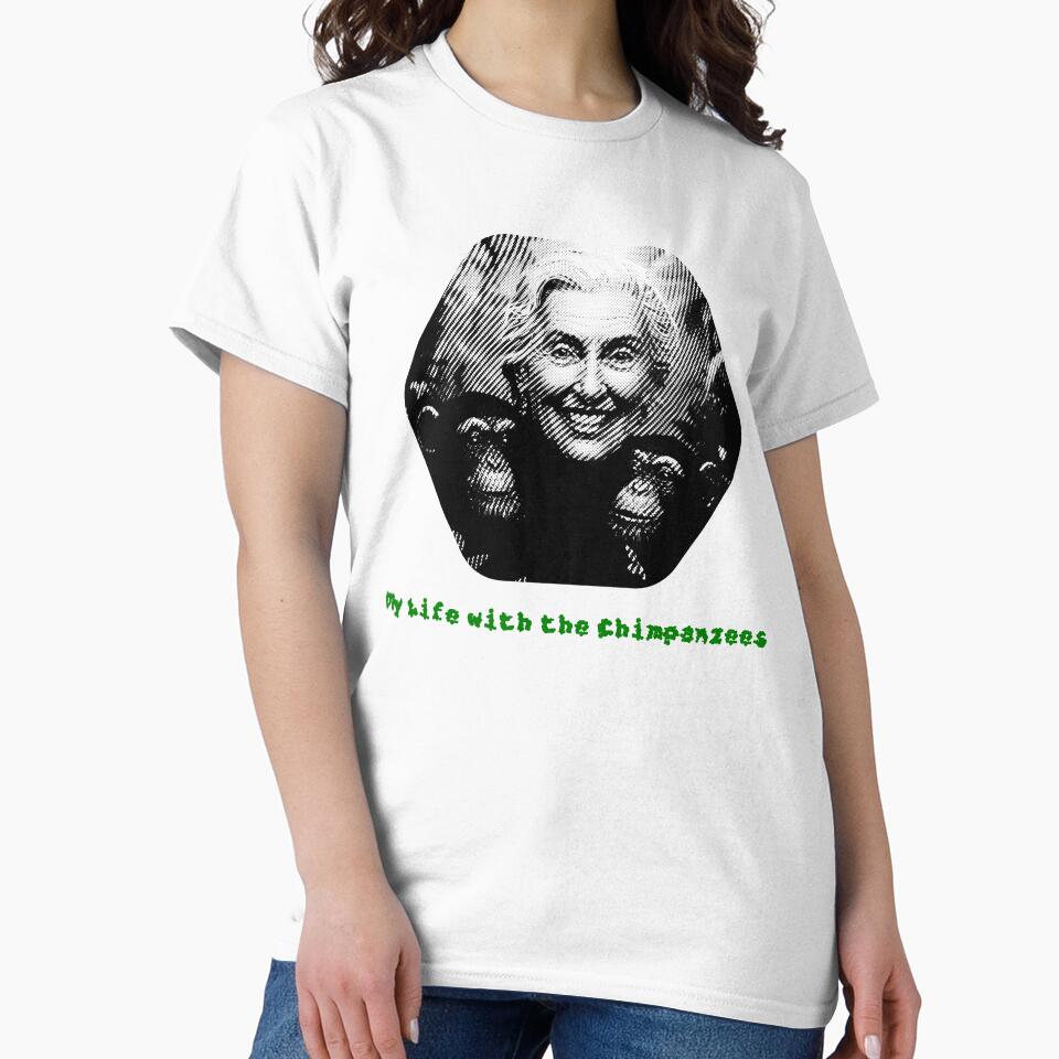 Jane Goodall and the Chimpanzees – Nature Conservation Portrait Art by SVenterprises