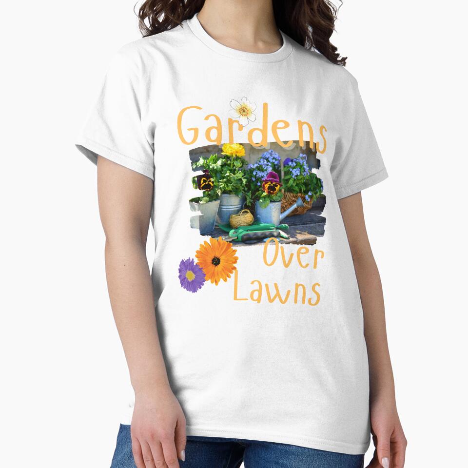 Gardens Over Lawns Colorful Flower Design by EarthArtDesigns