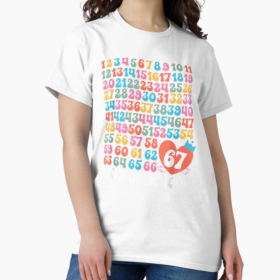 67Th Day Of School Teacher Kids Funny Six Seven 100Th Days by merlinnears