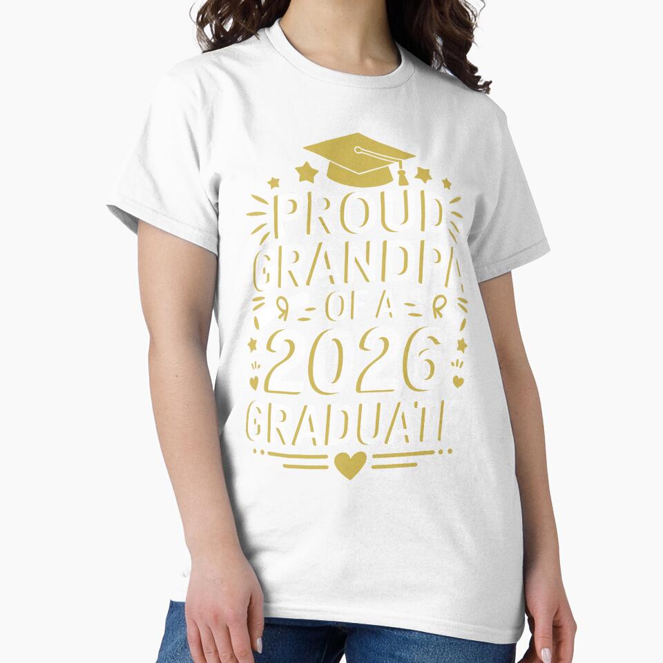 Proud Grandpa Of A 2026 Graduate by Living You  Apparel