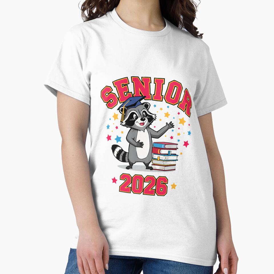 Senior 2026 Raccoon Graduation Class Of 2026 Student Graduate by JonesFlora2025
