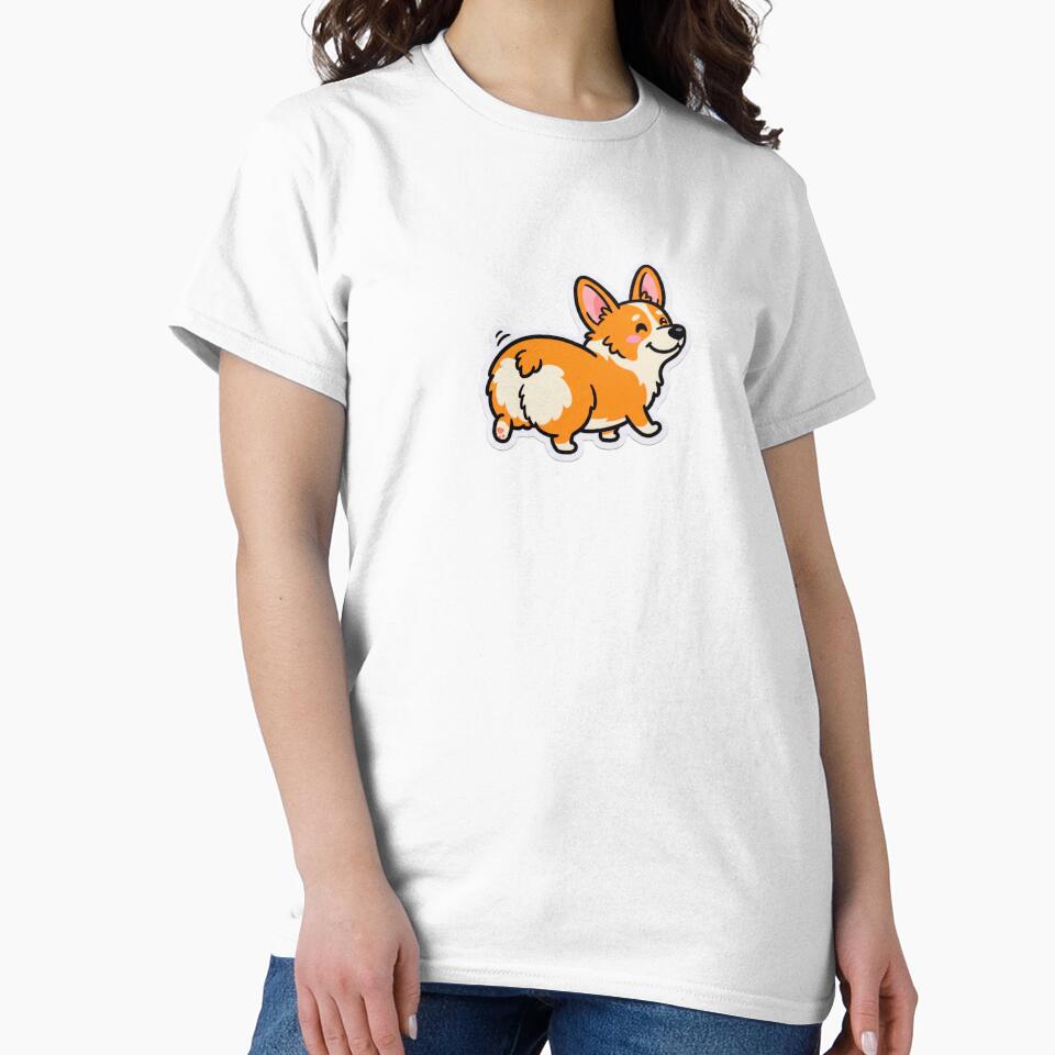 Funny Corgi Butt Cartoon Sticker by Magimel