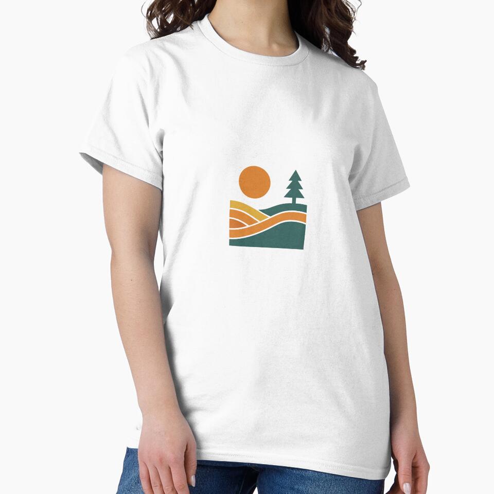 Retro Minimalist Landscape Collection – Vintage Geometric Art by GreenPeony