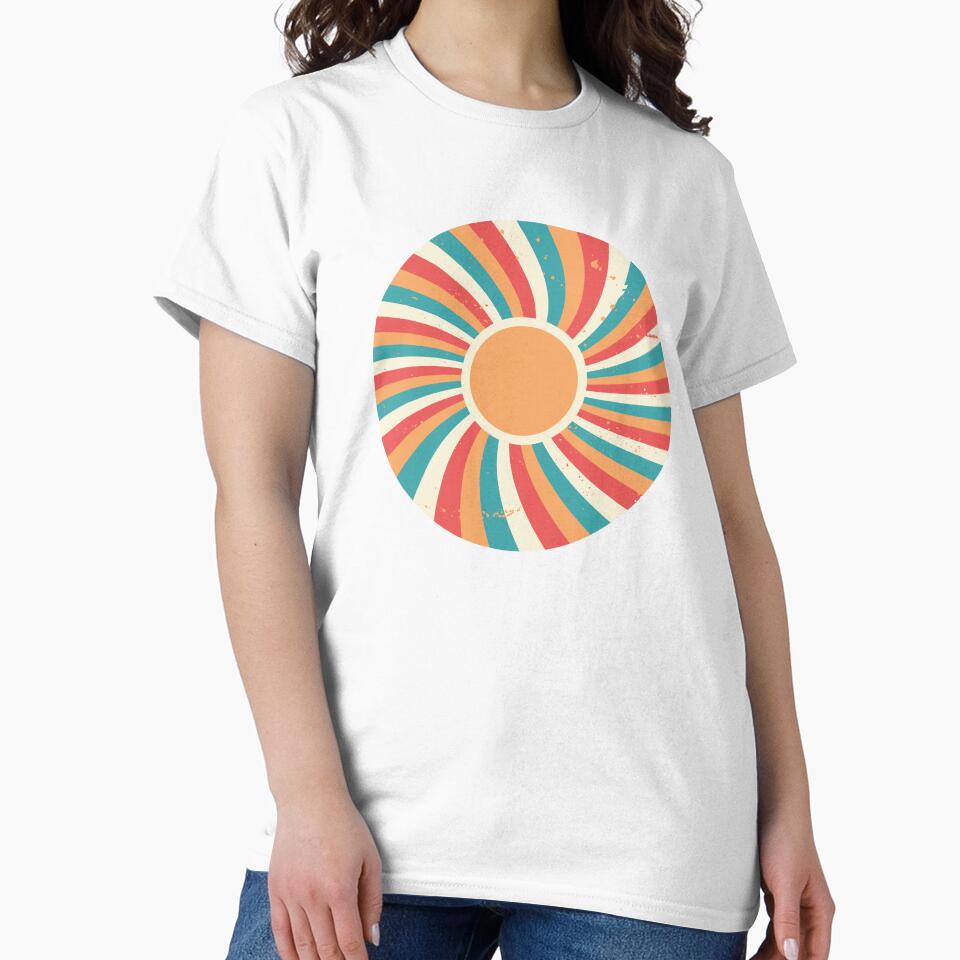 Retro Boho Sun, Abstract Sunrise 70s by retrippy