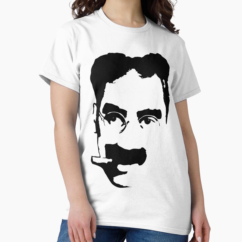 Groucho Marx Pop Art Portrait in Black and White by Hot-Proper-Tees