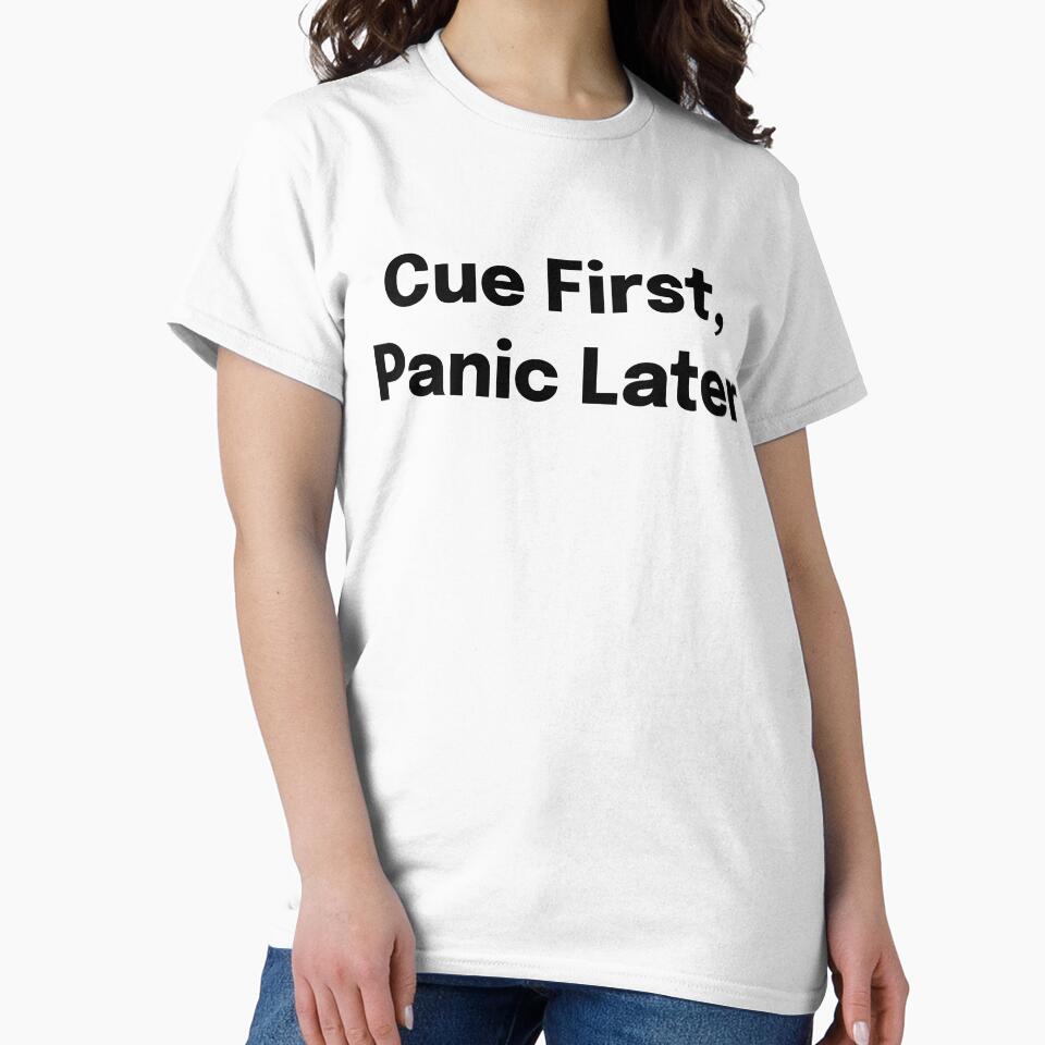 Cue First, Panic Later SLP Grad Student by SimplyTees247