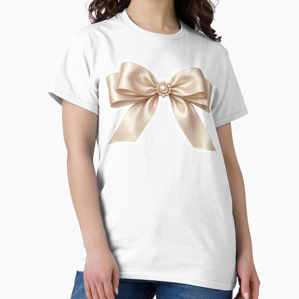 Champagne Silk Ribbon Bow Soft Realism by Strip to Stick