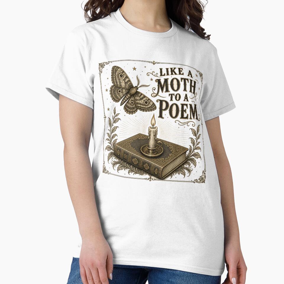 Like a Moth to a Poem Vintage Moth and Candle by BoosterShop