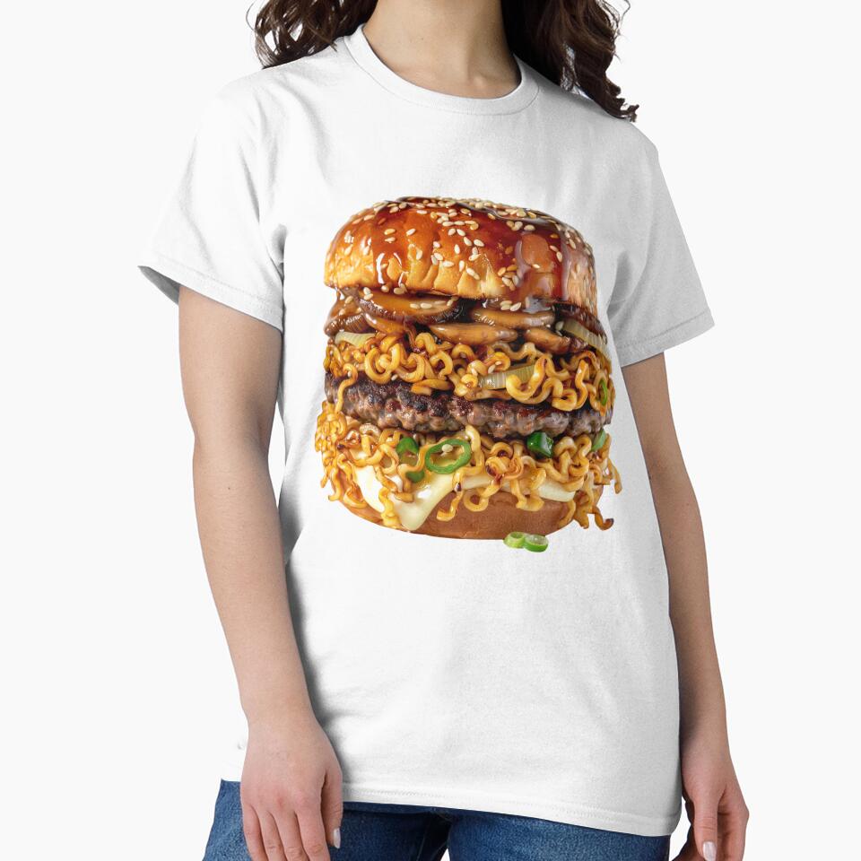 Spicy Ramen Bacon Burger - Banging Burger Series by Swayzdesigns