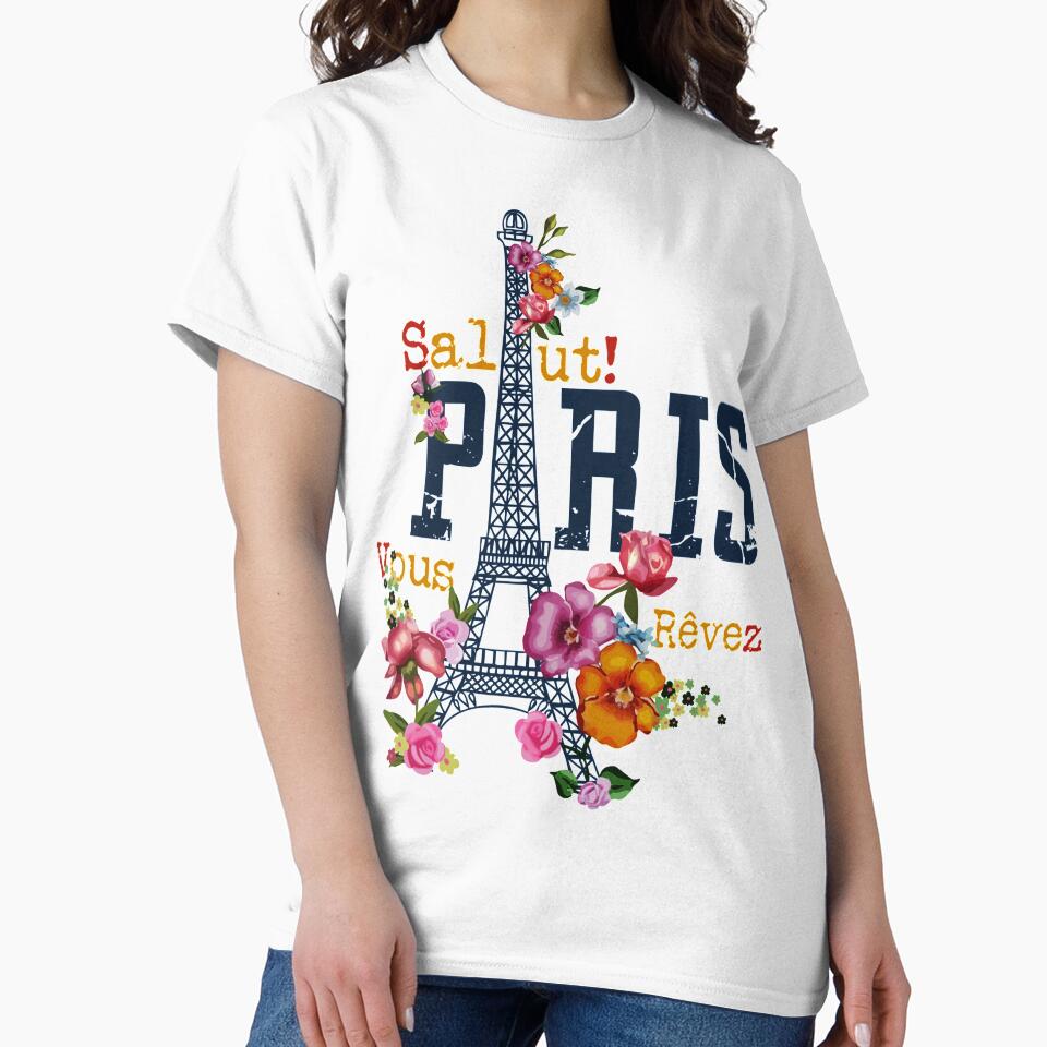 SALUT PARIS amazing classic and premium design t-shirt by abdallatigle