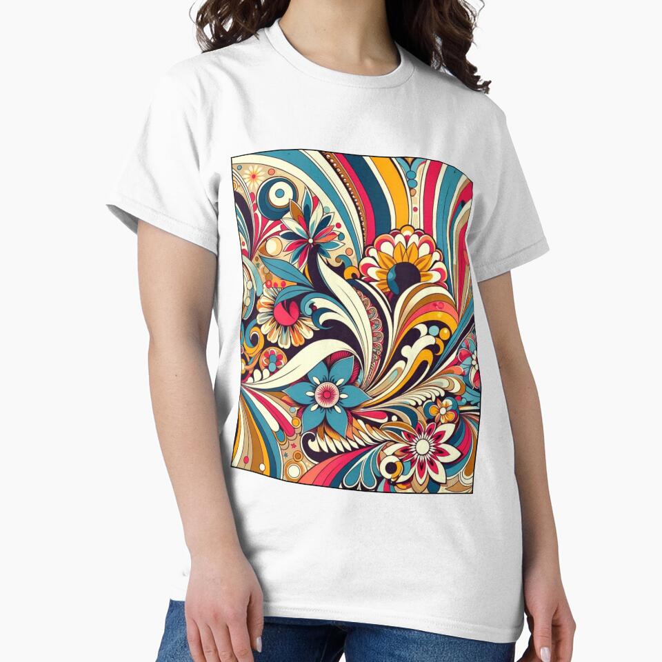 Vintage floral design 1970 bright colors by Blessinger77