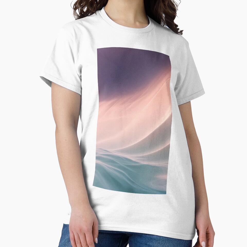 Aesthetic Pastel Waves Abstract Minimalist Rose Gold Mint Silk Pattern by LYAN-STORE