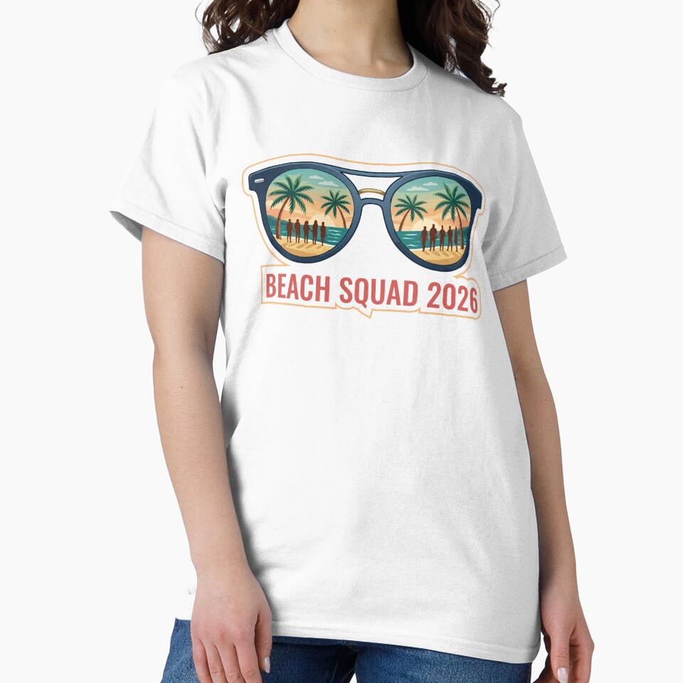 Beach Quad 2026 Summer Surfing Group Vacation Art by PixelWaveBD
