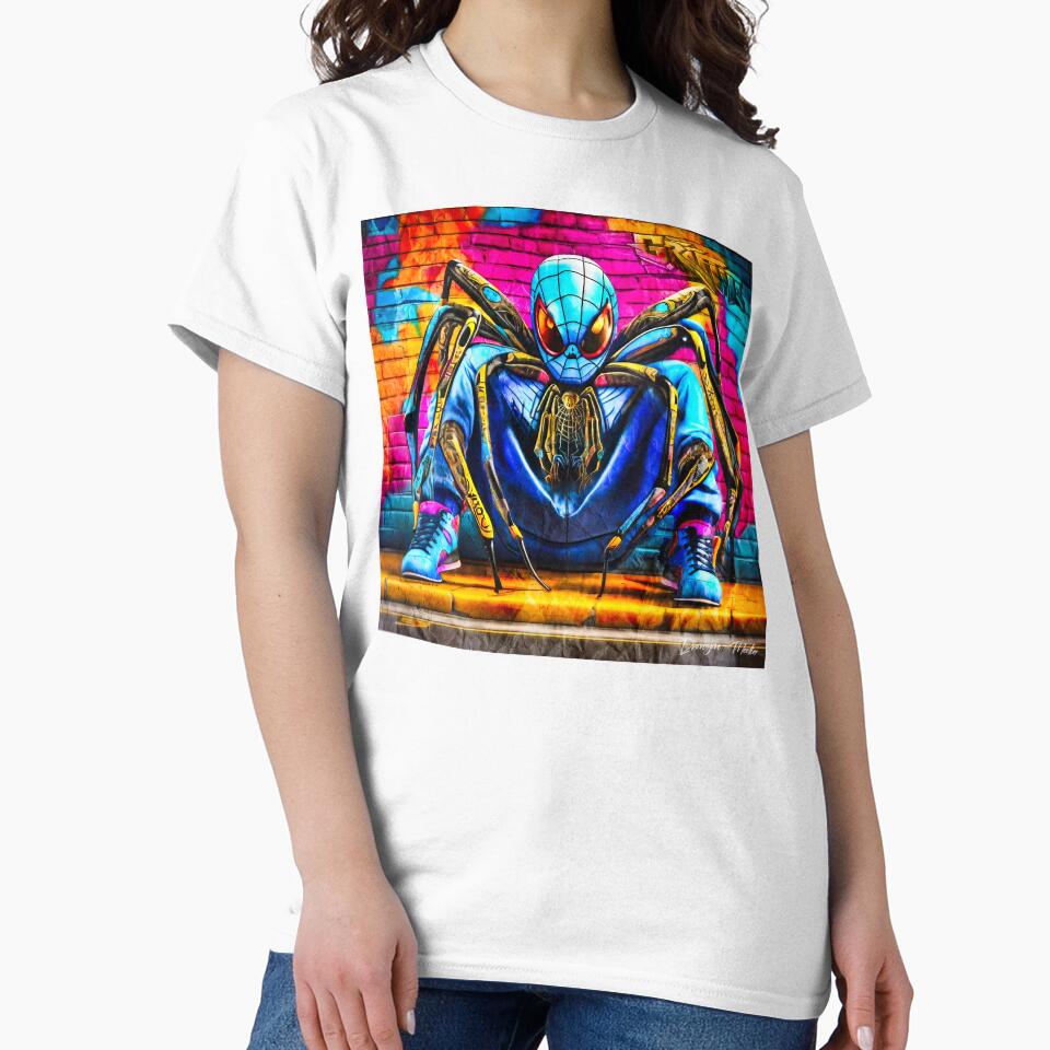 Urban graffiti street art Spider by Drone-tees