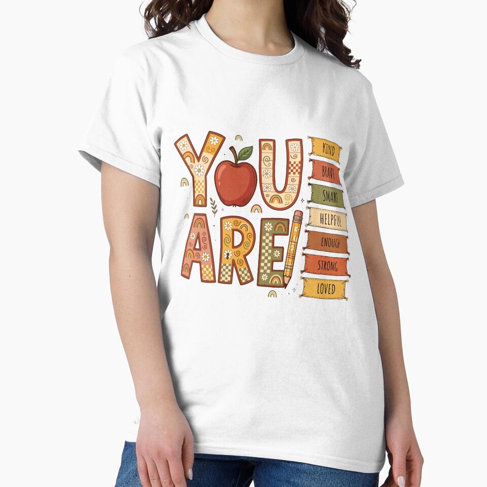 Elementary Boho Rainbow You Are Enough Motivational by SaltCreatives