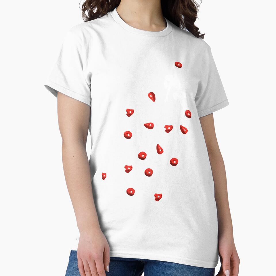 Bouldering climbing red boulder woman lady motif by DerNerd