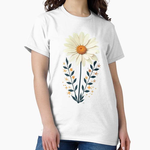 60s daisy design retro flower classic tshirt by anandsiva2703