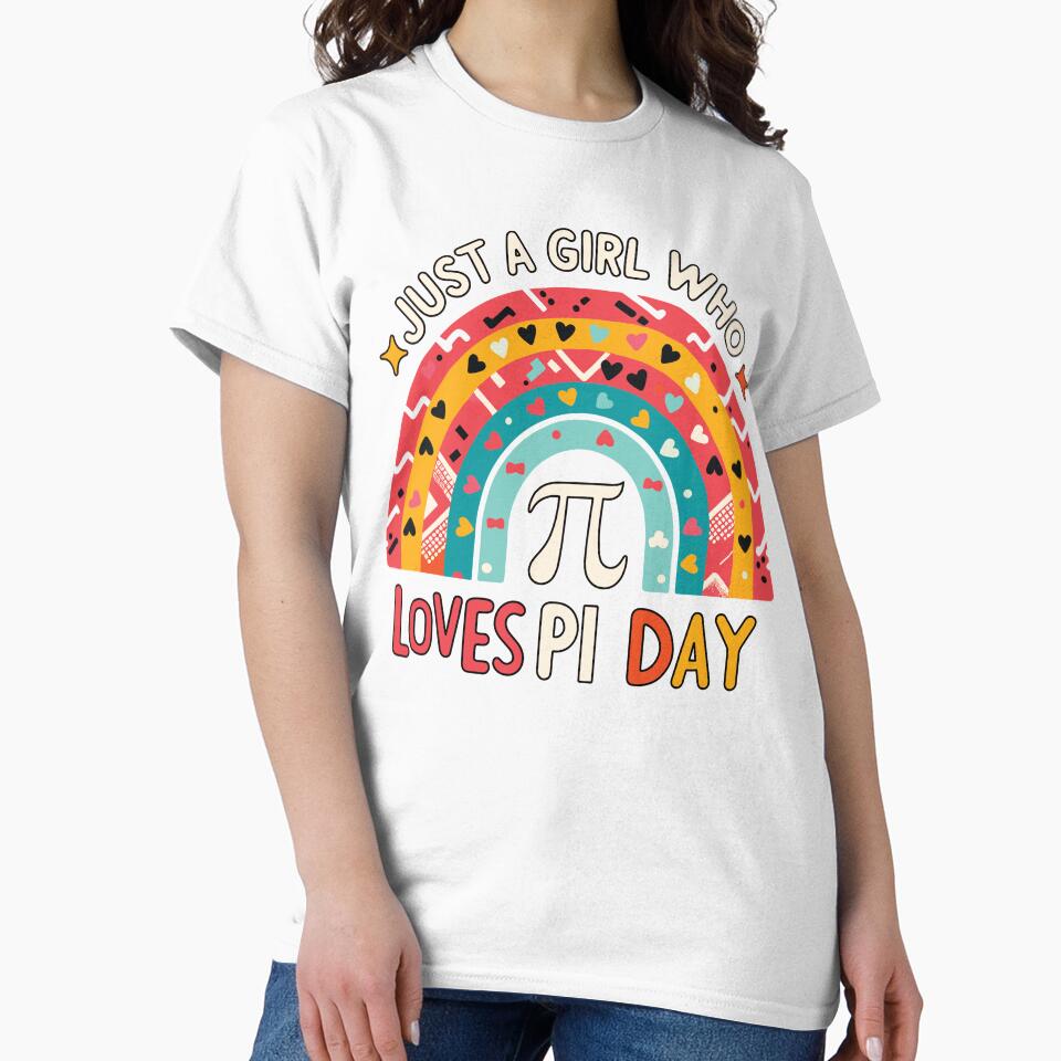 Just A Girl Who Loves Pi Day 3.14 Colorful Rainbow by Thomas Remmers