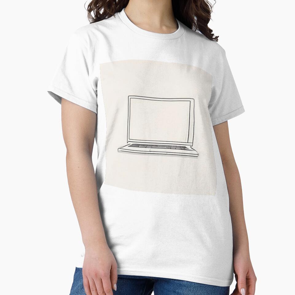 Minimalist Laptop Line Art by Aditya Andri Purnama