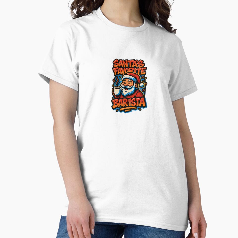 Santa’s Favorite Barista – Graffiti Coffee Christmas by BoldApparel