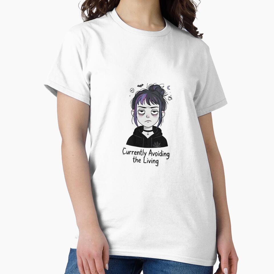 Currently Avoiding the Living Goth Introvert Aesthetic Girl by OH-MY-GOTH